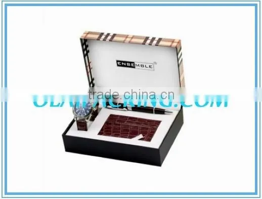 Popular Handicrafted Mans Watch Pen Wallet Gift Set