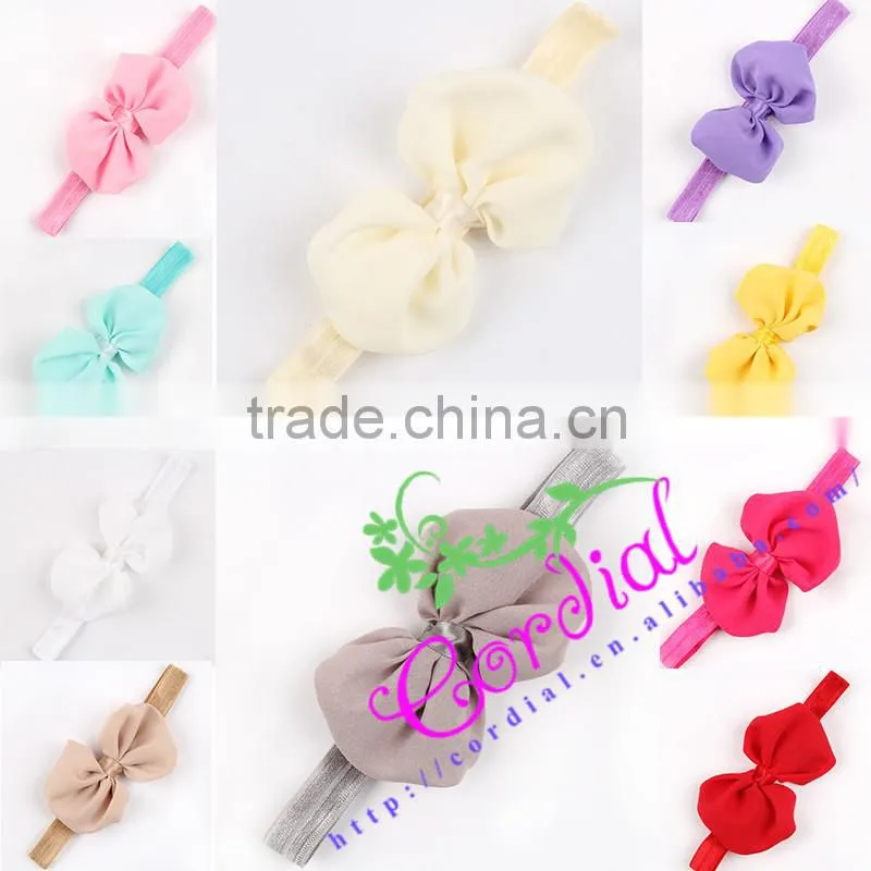 Korean Mix Color Fancy Plain Jersey Knit Headband Cotton Elastic Fabric Baby Headbands