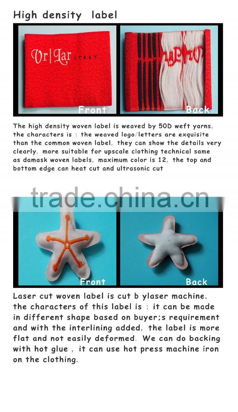 Eco-friendly cheap woven labels low minimum for baby's garments