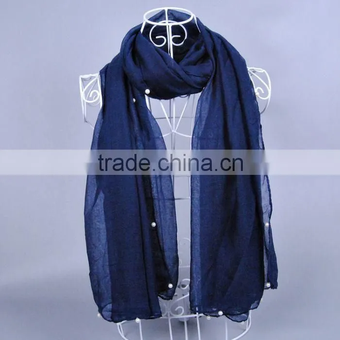 Pearl Fashion 100% Viscose Women Scarf Voile Scarves 180*90 Pashmina Muslim scarf