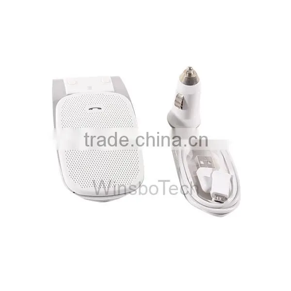 Bluetooth Handsfree steering wheel mounted car kit with audio FM transmitter receiver