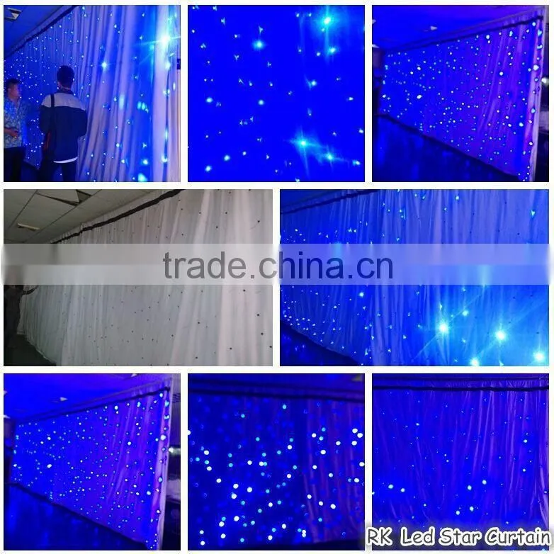 RK new design led star curtain led star backdrop curtain