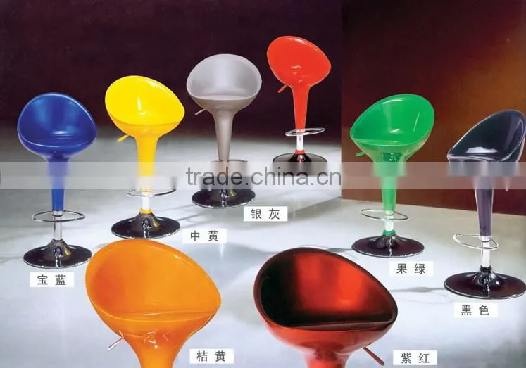 Factory cheap price ABS plastic bar chair with pedal YC077