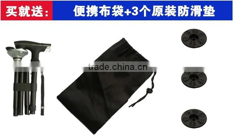 A-OK Folding Elderly Walking Stick and LED Light