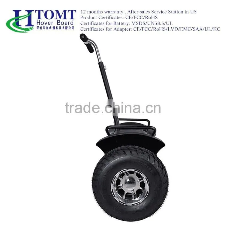 2016 Htomt 19 inch tyre two wheel electric scooter for golf course and beach