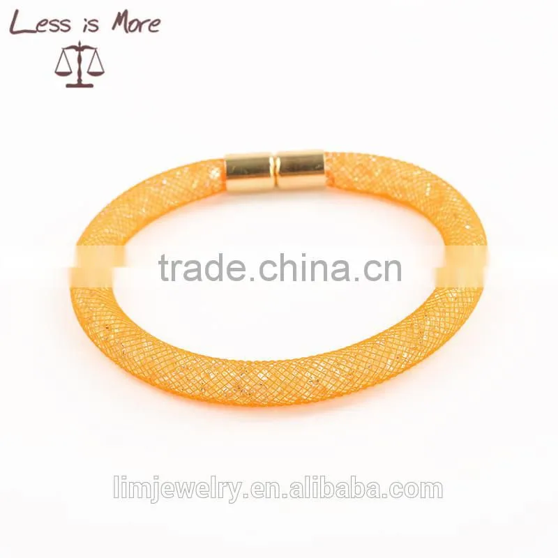 colorful magnetic bracelet with cz stone inside
