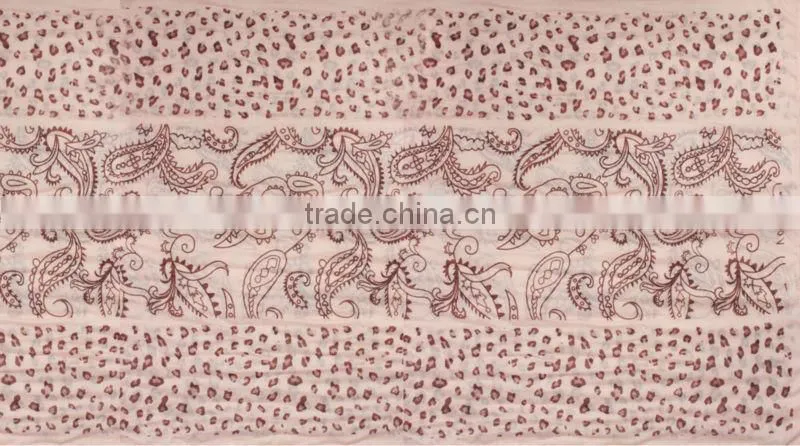 leopard paisley design hot selling 100 cotton hijab