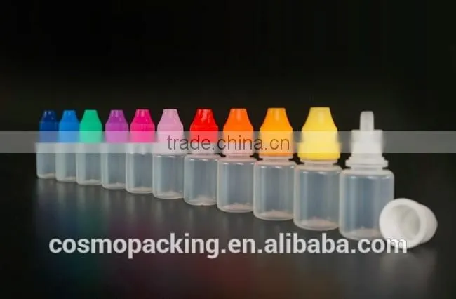 3ml PE plastic e-liquid bottle,e-cig dropper bottle with screw cap