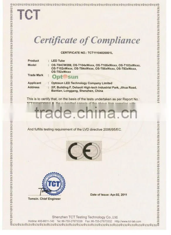 5 years warranty CE ROHS rotatable led vedio tube light