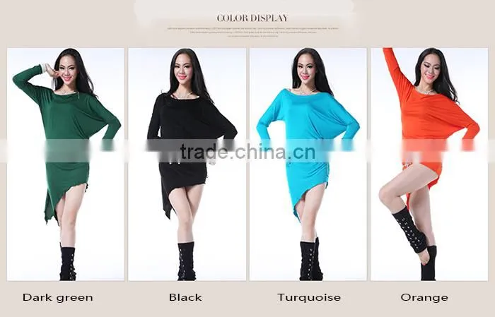 Wuchieal Wholesale Soft and Elastic Girls' 2015 Dress with Bat Style Sleeves
