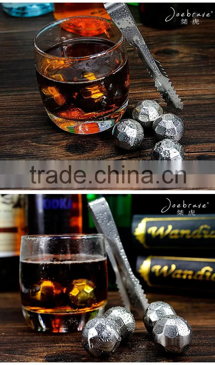 Stainless Steel Chilling Reusable Diamond Shape Ice Cube for Whiskey,Red Wine,Beverage