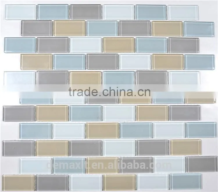 Black And Gray Decorative Recycle Glass Mosaic