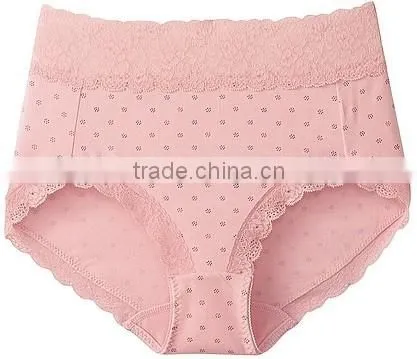 pretty pink women underwear lace cotton panties