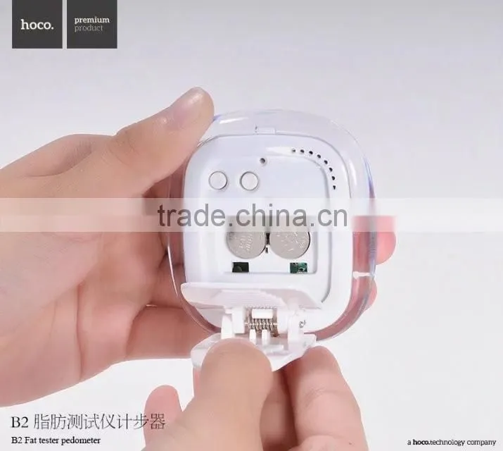 HOCO LCD Display Multi-functional Electronic Pedometer Support Body Fat Tester / Distance Count / Calorie Count with Clip