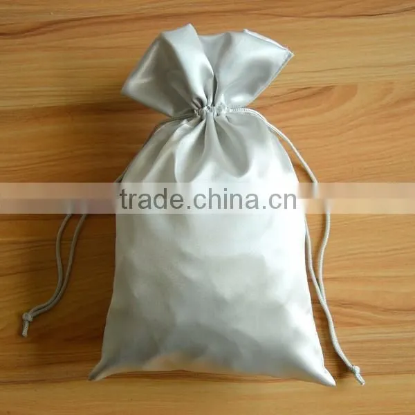 fancy custom satin drawstring cloth pouch bag