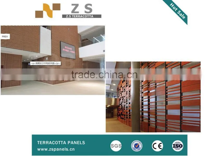 Light weight terracotta panel with hollow structure Terracotta natural clay wall panel for exteiror and interior decoration