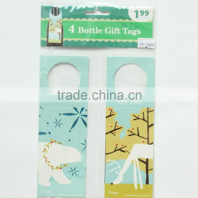 christmas paper hang tag wine bottle hang tags