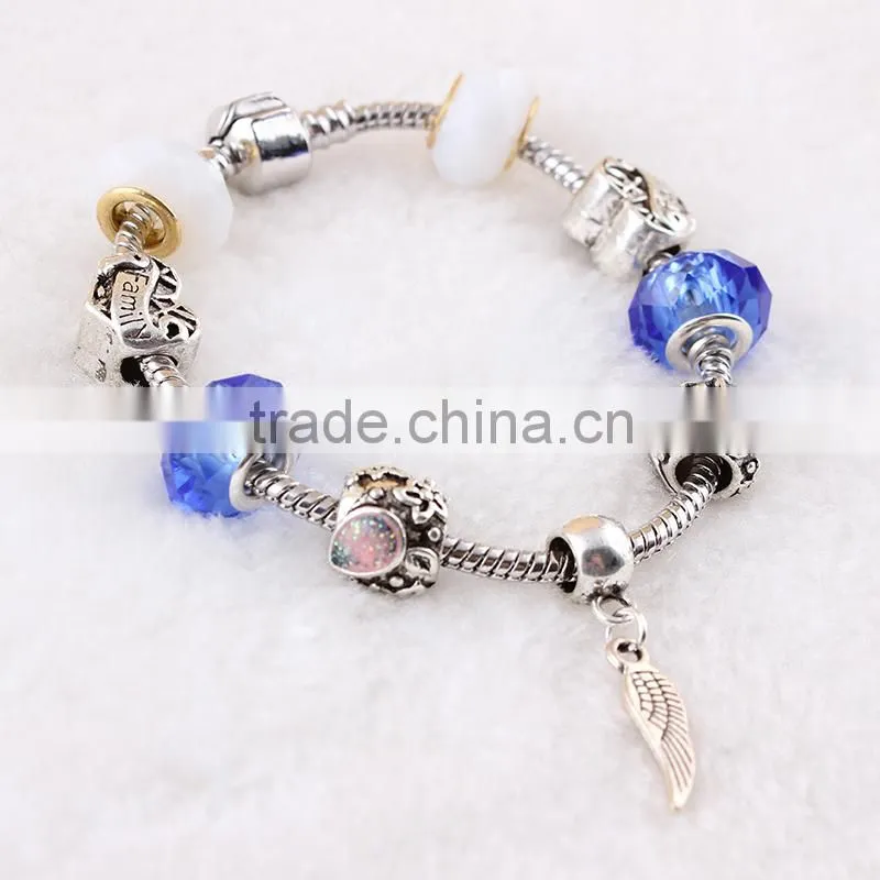 Fashion blue beads jewelry manufacturers bracelet accessories for women