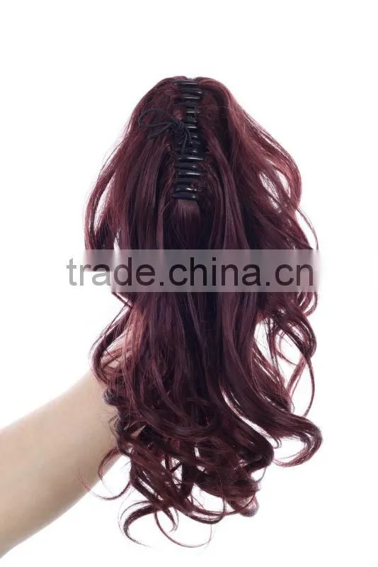wigs red curly hair ponytail