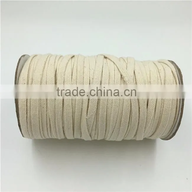 Wholesale Cheap 8mm Braided Flat Cotton Rope