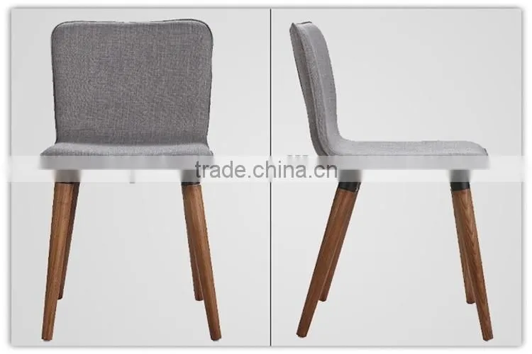 black fabric wooden dining chairs