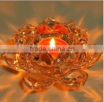 2016 New high quality hot sale pretty crystal candleholder, crystal lotus flower, crystal decoration