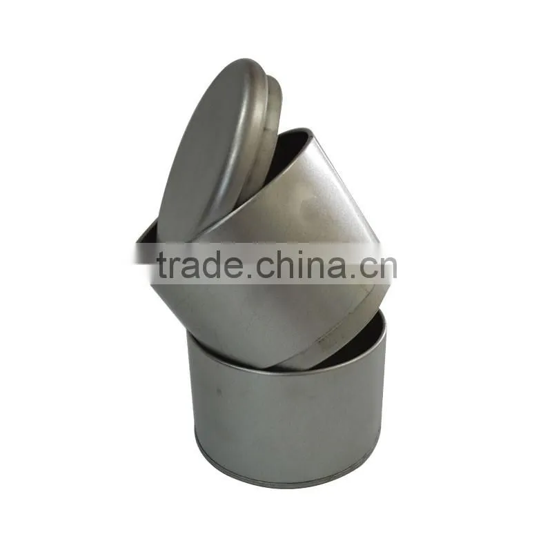 round chami tea tin double lid tea box two lid tea tin can/tin box