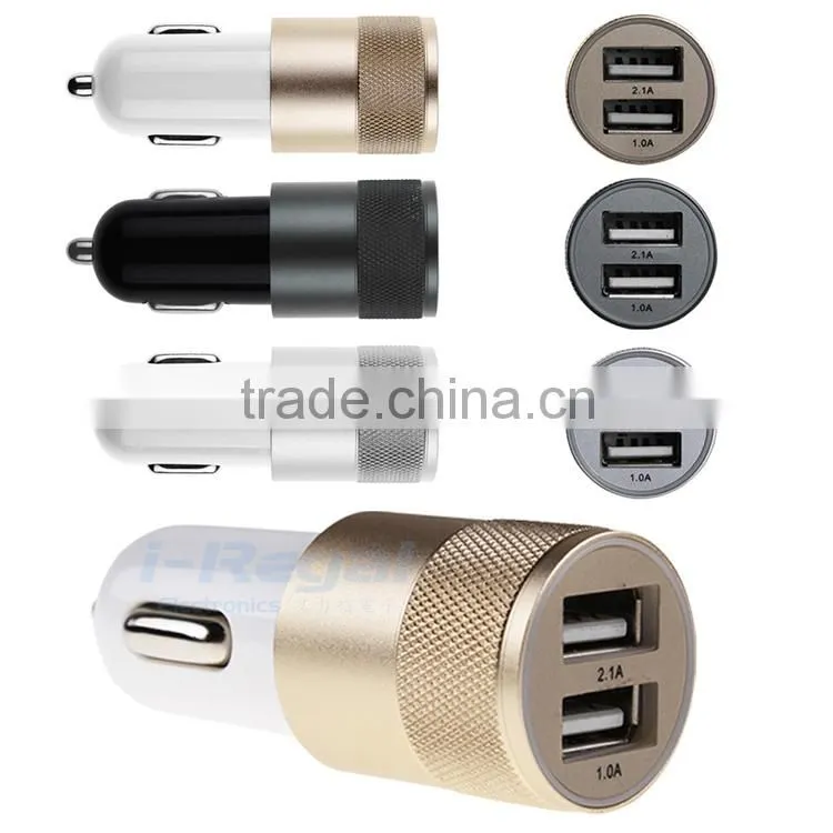 dual port car usb charger with CE ROHS certification