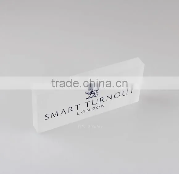 clear acrylic logo block , acrylic brand block