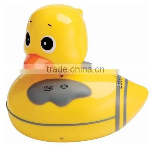 Bathtub Duck Waterproof Shower Radio with AM and FM Reception