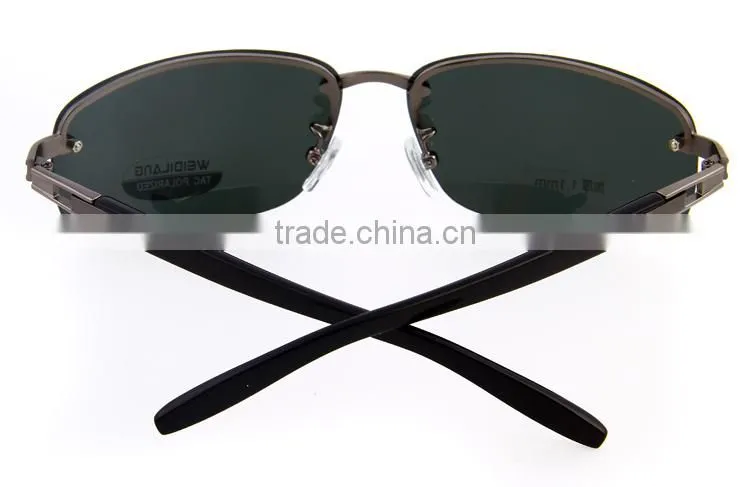 Black plastic frame tea color lense polic sunglasses new design