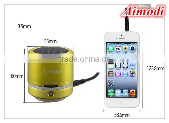 mini cylindrical portable speaker,strong power easy to carry,music mini box portable speaker