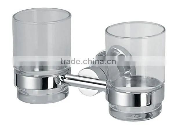 Brass+stainless steel double tumbler holder