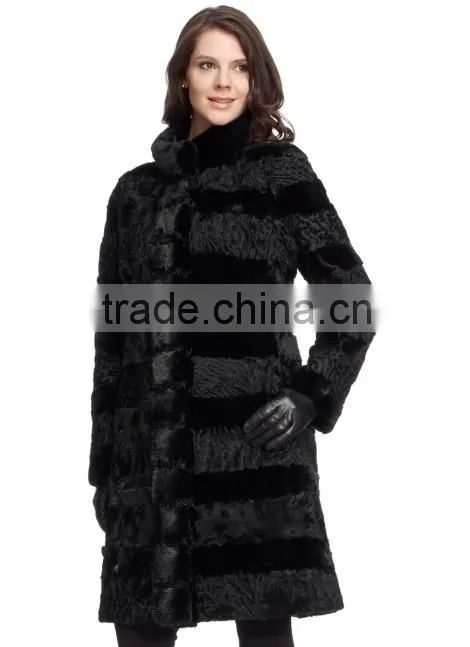 2015 wholesale genuine sheep fur coat/new style sheep fur coat for women