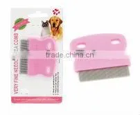 Flabellate plastic handle steel pins lice comb