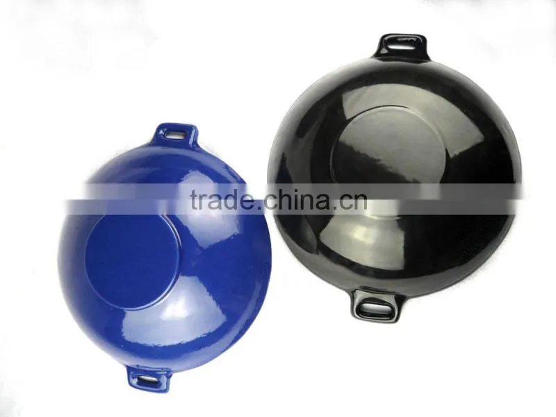 30cm and 37cm Enameled cast iron wok
