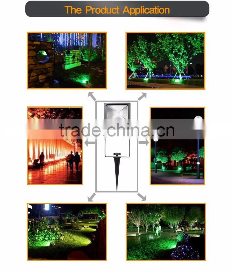 m051706 top quality GS CE ROHS waterproof ip44 plastic housing multi color change garden tree 3w rgb led flood light