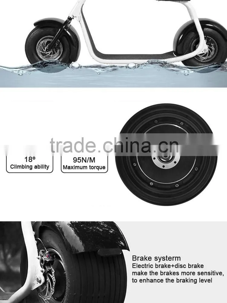 Fat tire electric scooter two wheels for sale 1000W citycoco scooter