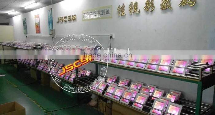 Factory supply 10inch mp5 video player photo slidwshow frame with clock and calendar for wedding gifts