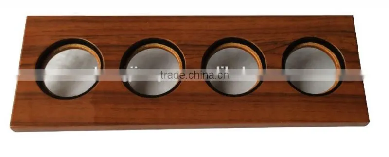 High Glossy Finish Wooden Coin Case for 4pcs of coin with Romovable Wooden Tray