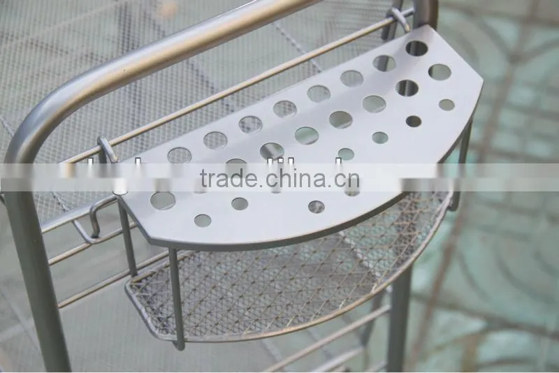 44.2*23.2*76.6cm three layers metal oil painting trolley with 4 wheels