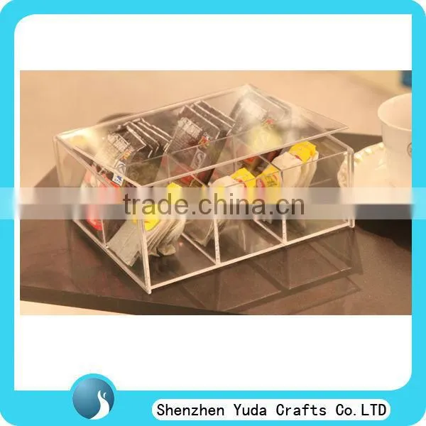 wholesale plexi tea bag storage box,acrylic tea bag box