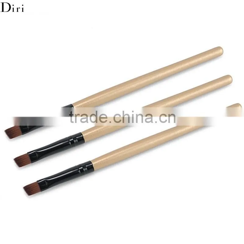 Angled shape pony hair eye shadow makeup brush black color