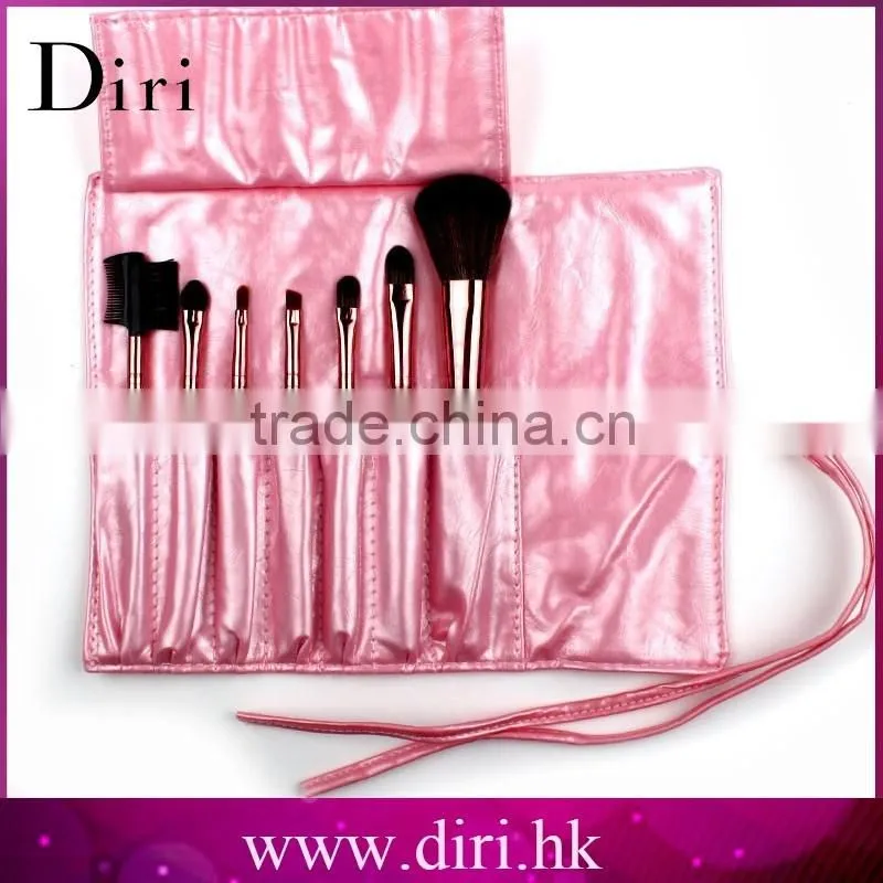 7pcs goat hair cosmetic brushes makeup kit