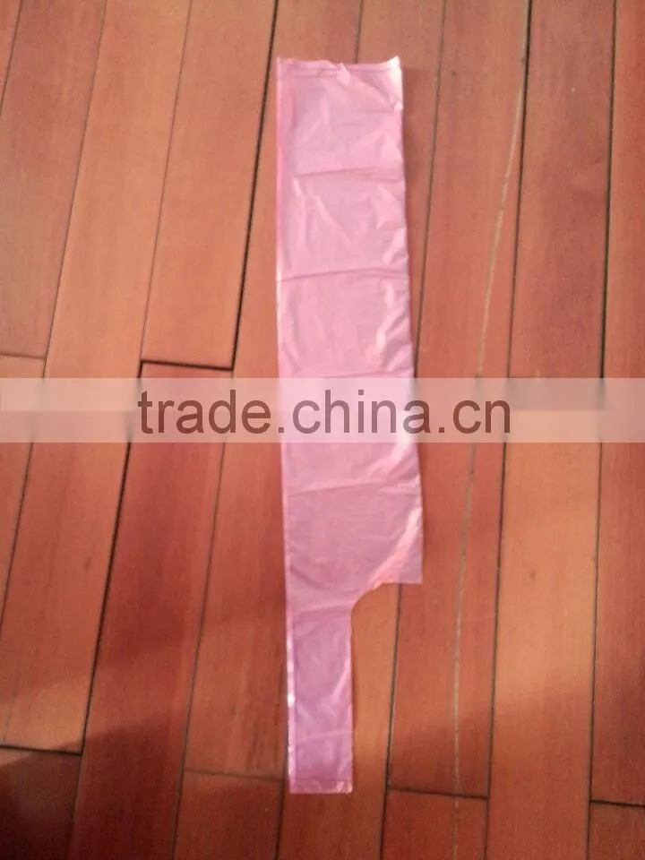 cheap pink vest,T-shirt plastic household, grocery bags on roll HDPE customed starsealed