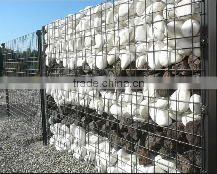 Hot-dipped Galvanized Welded Mesh Gabion wire cages rock retaining wall