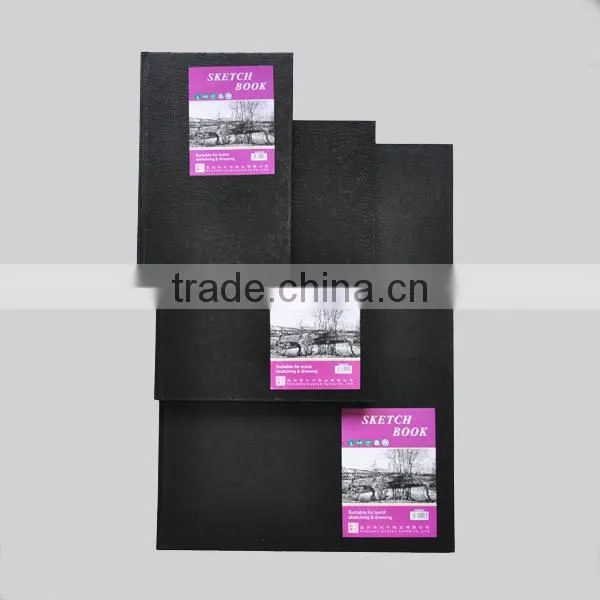 Black sketch paper artist's sketch book/sketch pad