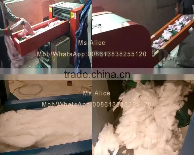 automatic waste rags glass fibre polyster yarn leather cutting machine