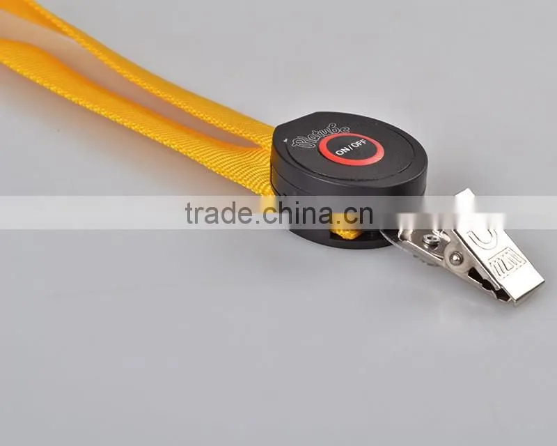 Bright color nylon webbing flashing lanyard