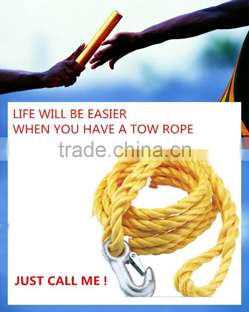 XINSAILFISH 10mm*30m high strength tow rope ,17600lbs,hot selling